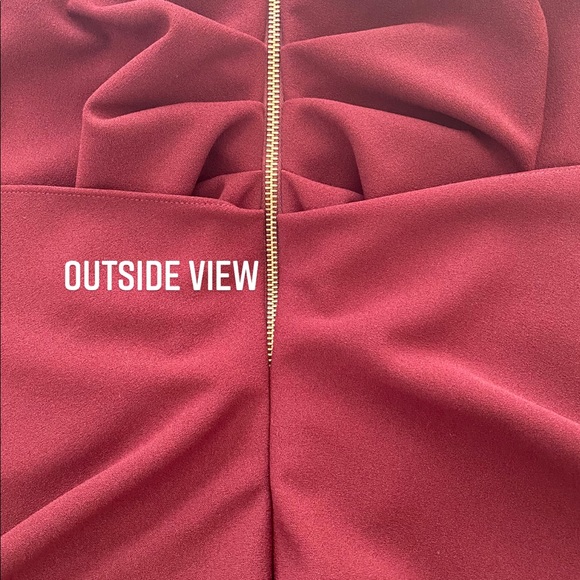 Burgendy Betsy and Adam slit dress - Picture 5 of 5